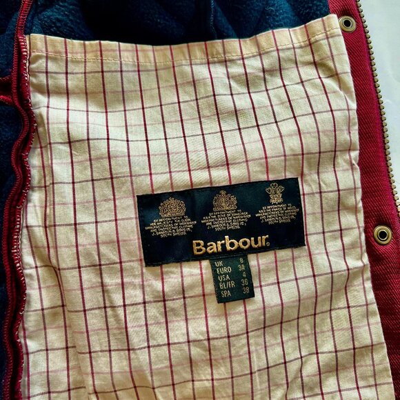 Barbour Cavalry Gilet Vest Burgundy US 4 - Picture 5 of 8